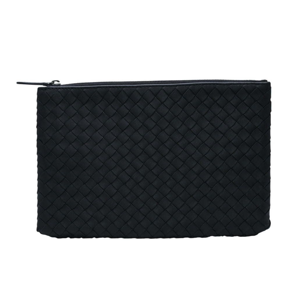 新品未使用 BOTTEGAVENETA ボッテガヴェネタ イントレチャート クラッチバッグ セカンドバッグ ポーチ B08075698G ブラック 中古 4a002764