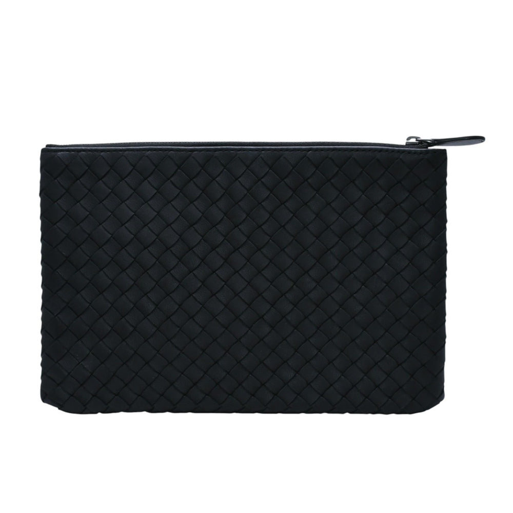 新品未使用 BOTTEGAVENETA ボッテガヴェネタ イントレチャート クラッチバッグ セカンドバッグ ポーチ B08075698G ブラック 中古 4a002764