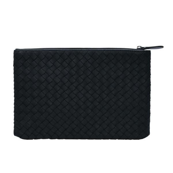 新品未使用 BOTTEGAVENETA ボッテガヴェネタ イントレチャート クラッチバッグ セカンドバッグ ポーチ B08075698G ブラック 中古 4a002764