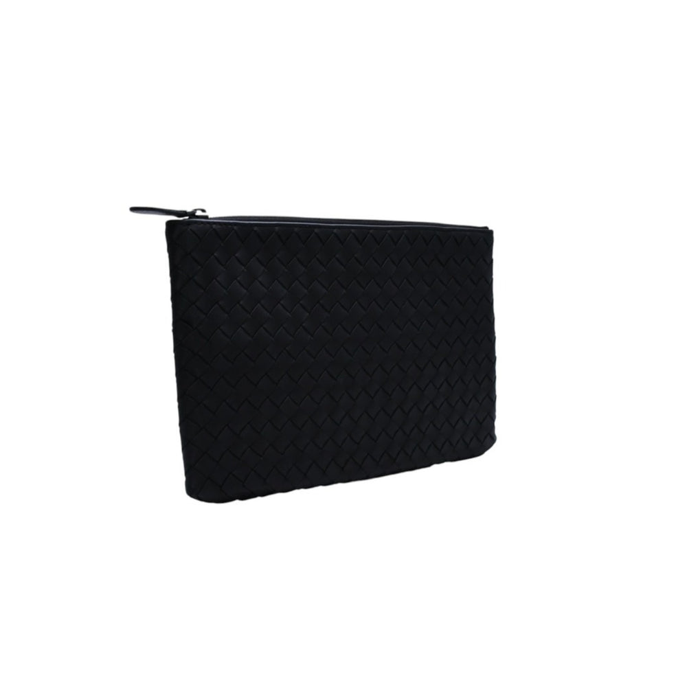 New and unused BOTTEGAVENETA Intrecciato Clutch Bag Second Bag Pouch B08075698G Black Used 4a002764
