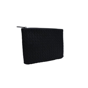 新品未使用 BOTTEGAVENETA ボッテガヴェネタ イントレチャート クラッチバッグ セカンドバッグ ポーチ B08075698G ブラック 中古 4a002764