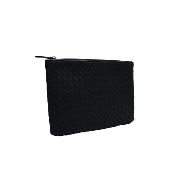 新品未使用 BOTTEGAVENETA ボッテガヴェネタ イントレチャート クラッチバッグ セカンドバッグ ポーチ B08075698G ブラック 中古 4a002764