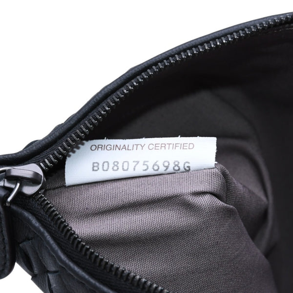 新品未使用 BOTTEGAVENETA ボッテガヴェネタ イントレチャート クラッチバッグ セカンドバッグ ポーチ B08075698G ブラック 中古 4a002764