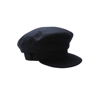 Very Good Condition CHANEL Black Hat Coco Mark LAINE WOOL Wool Size M Used 4a002711