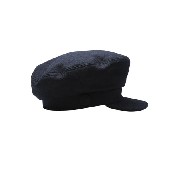 Very Good Condition CHANEL Black Hat Coco Mark LAINE WOOL Wool Size M Used 4a002711