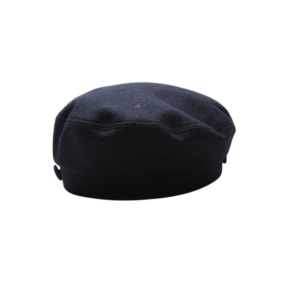 Very Good Condition CHANEL Black Hat Coco Mark LAINE WOOL Wool Size M Used 4a002711