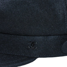 画像をギャラリービューアに読み込む, 極美品 CHANEL シャネル Black ブラック Hat ハット ココマーク LAINE WOOL ウール サイズM 中古 4a002711