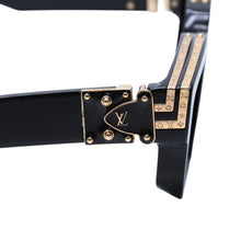 画像をギャラリービューアに読み込む, LOUIS VUITTON ルイヴィトン サングラス Z1165E 1.1 ミリオネア ブラック 58□17 145 ゴールド金具 美品 中古 4a002375