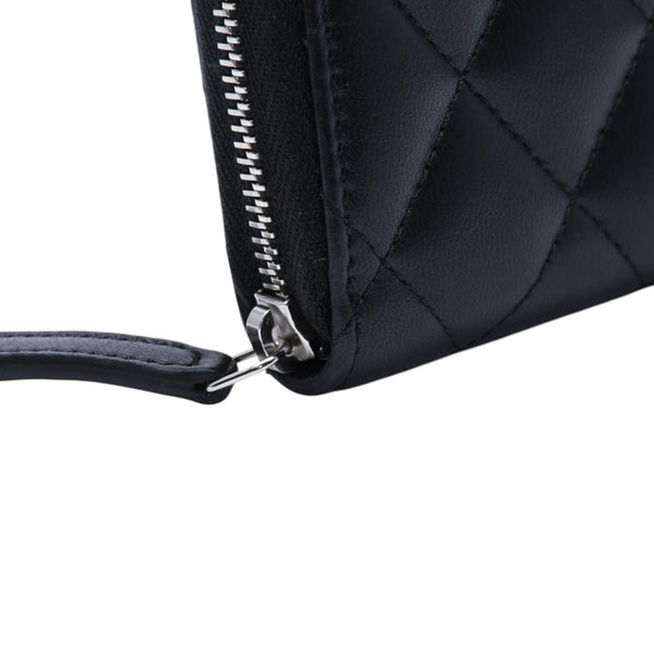 極美品 CHANEL シャネル クラシック ジップコインパース 小銭入れ A84511 31番台 ココマーク ラムスキン ブラック 中古 4a002571