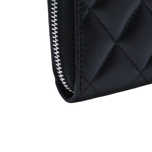 極美品 CHANEL シャネル クラシック ジップコインパース 小銭入れ A84511 31番台 ココマーク ラムスキン ブラック 中古 4a002571