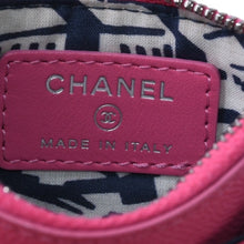 画像をギャラリービューアに読み込む, 新品同様 CHANEL シャネル クラシックジップカードケース 30番台 マトラッセ キャビアスキン ピンク ココマーク CCマーク メタル シルバー 中古 4a002770