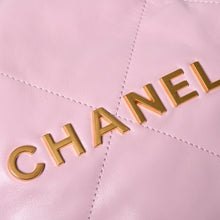画像をギャラリービューアに読み込む, 新品同様 CHANEL シャネル 22 ハンドバッグ ショルダーバッグ ランダム番台 シャイニーカーフスキン ピンク 桜色 シルバー金具 中古 4a002769