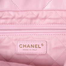 画像をギャラリービューアに読み込む, 新品同様 CHANEL シャネル 22 ハンドバッグ ショルダーバッグ ランダム番台 シャイニーカーフスキン ピンク 桜色 シルバー金具 中古 4a002769