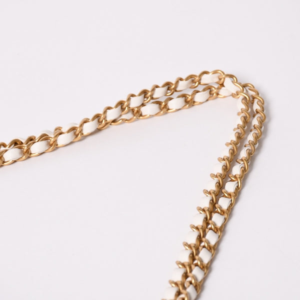 新品同様 CHANEL シャネル マキシショッピングバッグ ブレードラフィアエフェクトキャンバス カーフスキン CCロゴ ゴールド金具 レザー編み込み ランダム番台 中古 4a002469