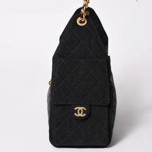 画像をギャラリービューアに読み込む, 新品未使用 CHANEL シャネル 26SS CHANEL 25 ミニ ワンショルダーバッグ AS5631 ランダム番台 ココマーク デニム ブラック 中古 4a002521
