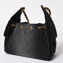画像をギャラリービューアに読み込む, 新品未使用 CHANEL シャネル 26SS CHANEL 25 ミニ ワンショルダーバッグ AS5631 ランダム番台 ココマーク デニム ブラック 中古 4a002521