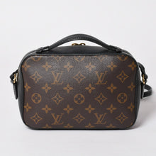 画像をギャラリービューアに読み込む, LOUIS VUITTON ルイヴィトン サントンジュ ショルダーバッグ モノグラムキャンバス ノワールカーフレザー ダブルタッセル M43555 ブラウン ブラック 美品 中古 4a002512