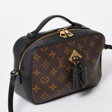 画像をギャラリービューアに読み込む, LOUIS VUITTON ルイヴィトン サントンジュ ショルダーバッグ モノグラムキャンバス ノワールカーフレザー ダブルタッセル M43555 ブラウン ブラック 美品 中古 4a002512