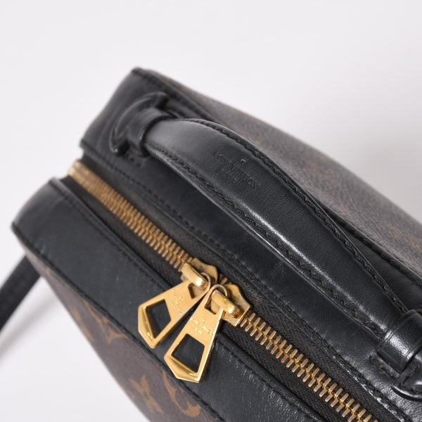 LOUIS VUITTON ルイヴィトン サントンジュ ショルダーバッグ モノグラムキャンバス ノワールカーフレザー ダブルタッセル M43555 ブラウン ブラック 美品 中古 4a002512