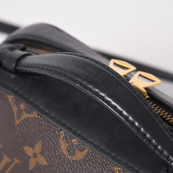 LOUIS VUITTON ルイヴィトン サントンジュ ショルダーバッグ モノグラムキャンバス ノワールカーフレザー ダブルタッセル M43555 ブラウン ブラック 美品 中古 4a002512