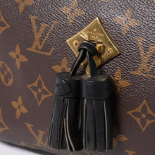 画像をギャラリービューアに読み込む, LOUIS VUITTON ルイヴィトン サントンジュ ショルダーバッグ モノグラムキャンバス ノワールカーフレザー ダブルタッセル M43555 ブラウン ブラック 美品 中古 4a002512