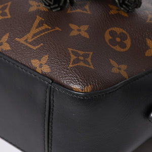 LOUIS VUITTON ルイヴィトン サントンジュ ショルダーバッグ モノグラムキャンバス ノワールカーフレザー ダブルタッセル M43555 ブラウン ブラック 美品 中古 4a002512