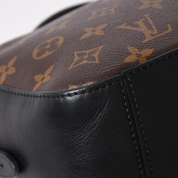 LOUIS VUITTON ルイヴィトン サントンジュ ショルダーバッグ モノグラムキャンバス ノワールカーフレザー ダブルタッセル M43555 ブラウン ブラック 美品 中古 4a002512