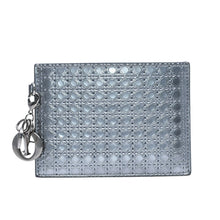 画像をギャラリービューアに読み込む, CHRISTIAN DIOR クリスチャンディオール カードケース 名刺入れ メタリック グレー シルバー金具 24-MA-0145 中古 4a002782