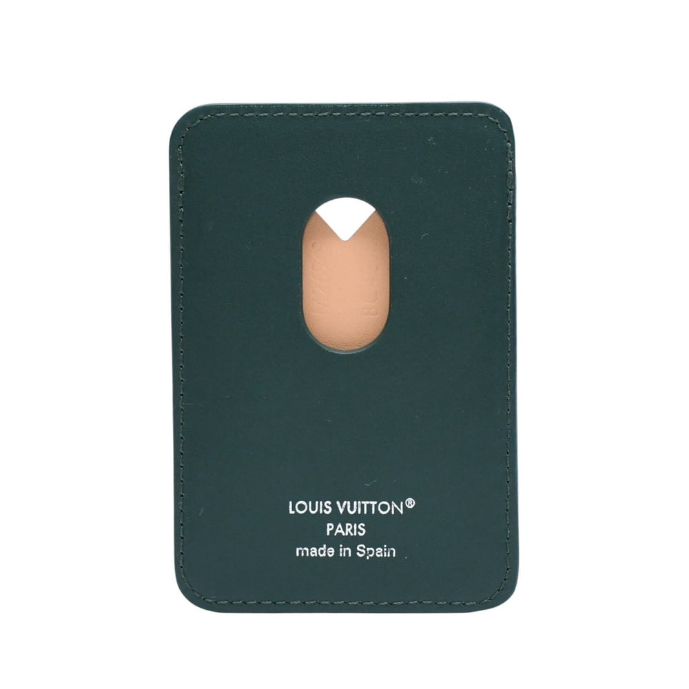 極美品 LOUIS VUITTON ルイヴィトン ポルト カルト マグネット カードケース M26949 モノグラム ヘリテージ グリーン 中古 4a002551