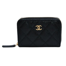 画像をギャラリービューアに読み込む, 極美品 CHANEL シャネル クラシックジップコインパース 小銭入れ AP0216 ランダム番台 ココマーク キャビアスキン ブラック 中古 4a002546
