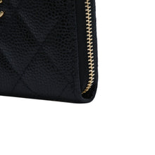 画像をギャラリービューアに読み込む, 極美品 CHANEL シャネル クラシックジップコインパース 小銭入れ AP0216 ランダム番台 ココマーク キャビアスキン ブラック 中古 4a002546