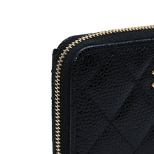 画像をギャラリービューアに読み込む, 極美品 CHANEL シャネル クラシックジップコインパース 小銭入れ AP0216 ランダム番台 ココマーク キャビアスキン ブラック 中古 4a002546