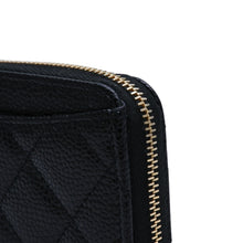 画像をギャラリービューアに読み込む, 極美品 CHANEL シャネル クラシックジップコインパース 小銭入れ AP0216 ランダム番台 ココマーク キャビアスキン ブラック 中古 4a002546