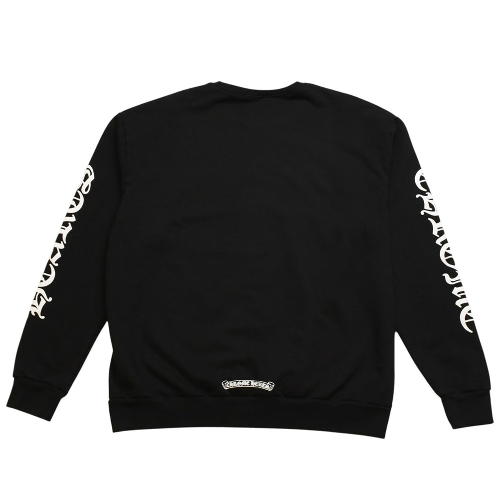 CHROME HEARTS Neck Logo Crewneck Sweatshirt Crewneck Scroll Logo CH Logo SW Sweat Good Condition Used 4a002781