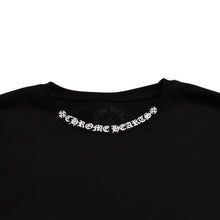 画像をギャラリービューアに読み込む, CHROME HEARTS クロムハーツ Neck Logo Crewneck Sweatshirt クルーネック スクロールロゴ CHロゴ SW スウェット 美品 中古 4a002781