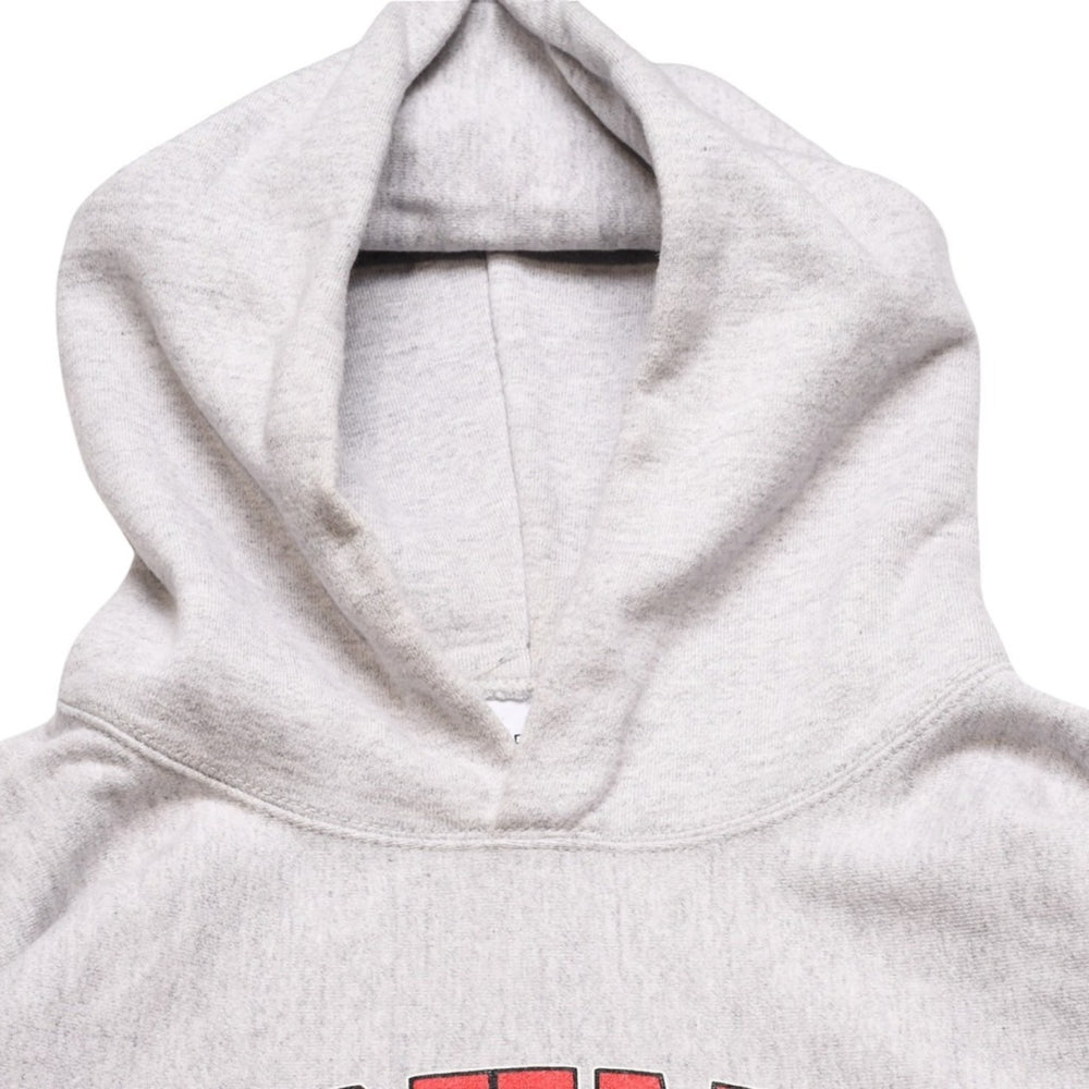 極美品 READYMADE レディメイド HOODIE ARCH LOGO/SWEAT PANTS GRAY セットアップ パーカー パンツ グレー レッド 裏起毛 カレッジロゴ 中古 4a002600