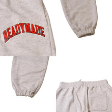 画像をギャラリービューアに読み込む, 極美品 READYMADE レディメイド HOODIE ARCH LOGO/SWEAT PANTS GRAY セットアップ パーカー パンツ グレー レッド 裏起毛 カレッジロゴ 中古 4a002600