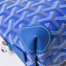 画像をギャラリービューアに読み込む, 新品同様 GOYARD ゴヤール ポーチ ヴァンドーム コスメティックポーチ ブルー シルバー金具 中古 4a002784