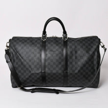 画像をギャラリービューアに読み込む, 極美品 ルイヴィトン LOUIS VUITTON キーポル バンドリエール 55 ボストンバッグ ダミエ グラフィット ブラック N41413 中古 4a002792