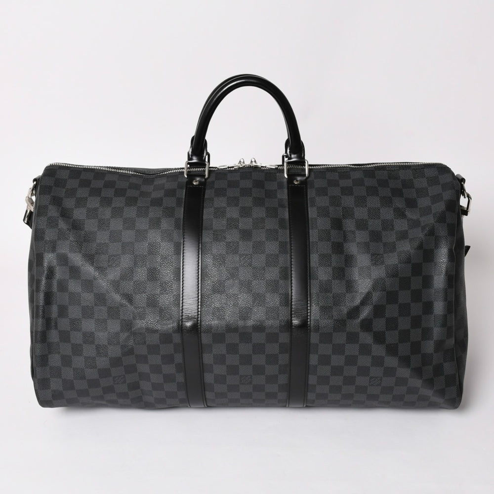 極美品 ルイヴィトン LOUIS VUITTON キーポル バンドリエール 55 ボストンバッグ ダミエ グラフィット ブラック N41413 中古 4a002792