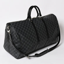 画像をギャラリービューアに読み込む, 極美品 ルイヴィトン LOUIS VUITTON キーポル バンドリエール 55 ボストンバッグ ダミエ グラフィット ブラック N41413 中古 4a002792