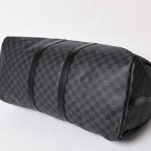 画像をギャラリービューアに読み込む, 極美品 ルイヴィトン LOUIS VUITTON キーポル バンドリエール 55 ボストンバッグ ダミエ グラフィット ブラック N41413 中古 4a002792