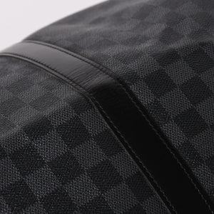 Very Good LOUIS VUITTON Keepall Bandouliere 55 Boston Bag Damier Graphite Black N41413 Used 4a002792
