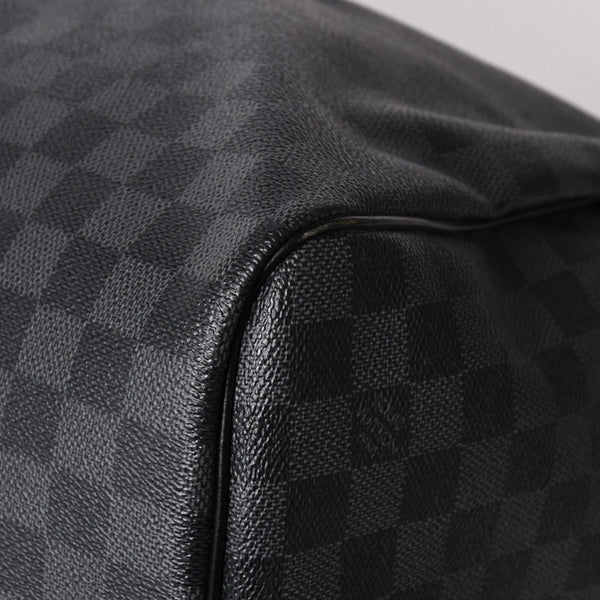 Very Good LOUIS VUITTON Keepall Bandouliere 55 Boston Bag Damier Graphite Black N41413 Used 4a002792