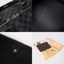 画像をギャラリービューアに読み込む, 極美品 ルイヴィトン LOUIS VUITTON キーポル バンドリエール 55 ボストンバッグ ダミエ グラフィット ブラック N41413 中古 4a002792