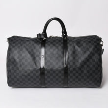 画像をギャラリービューアに読み込む, 極美品 ルイヴィトン LOUIS VUITTON キーポル バンドリエール 55 ボストンバッグ ダミエ グラフィット ブラック N41413 中古 4a002793