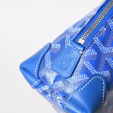 画像をギャラリービューアに読み込む, 新品同様 GOYARD ゴヤール ポーチ ヴァンドーム コスメティックポーチ ブルー シルバー金具 中古 4a002784