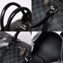 画像をギャラリービューアに読み込む, 極美品 ルイヴィトン LOUIS VUITTON キーポル バンドリエール 55 ボストンバッグ ダミエ グラフィット ブラック N41413 中古 4a002793