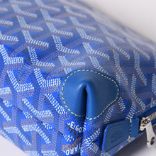 画像をギャラリービューアに読み込む, 新品同様 GOYARD ゴヤール ポーチ ヴァンドーム コスメティックポーチ ブルー シルバー金具 中古 4a002784