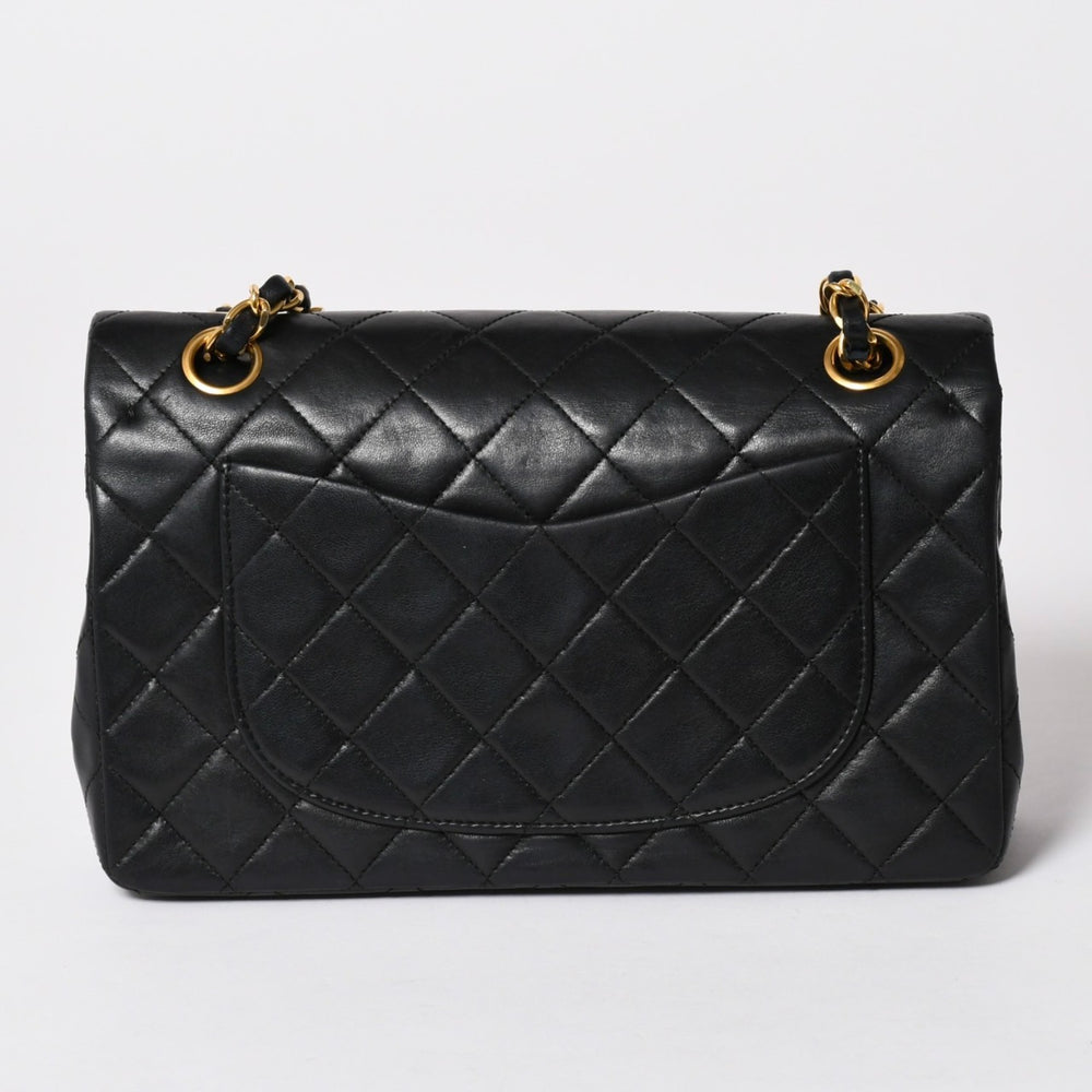CHANEL Matelasse 23 W Flap W Chain Shoulder Bag A2500 No. 1 Coco Mark Lambskin Black Good Condition Used 4a002509